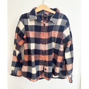 Patagonia Kids flannel Plaid shirt size small 7-8